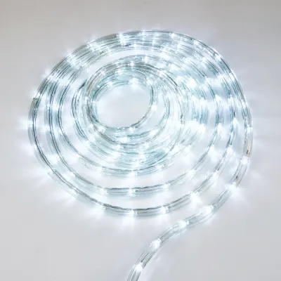 Гирлянда светодиодная Дюралайт 8м ULD-D50 8M/С08 IP44 WHITE С контроллером Белый свет Провод белый