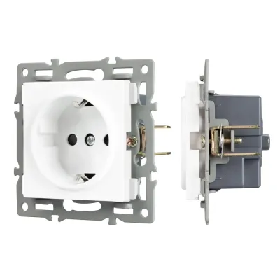 Механизм электрической розетки SCT-MEU1-PL-WH 250V, 16A