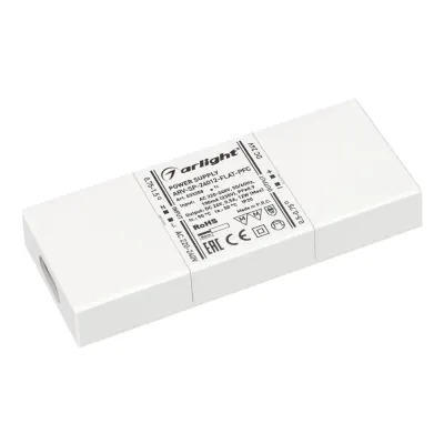 Блок питания ARV-SP-24012-FLAT-PFC (24V, 0.5A, 12W) ( IP20 Пластик, 5 лет)