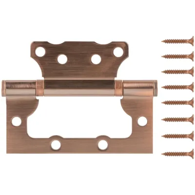 "Петля дверная универсальная (без врезки) ""Стандарт"" 100х75х2.5 мм медь (2ВВ - АС)"