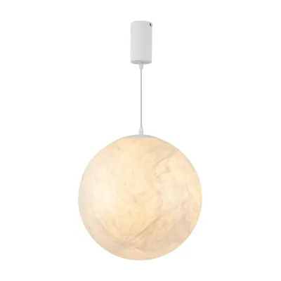 Светильник SP-SILKA-HANG-R400-12W Warm2700, WH, 330 deg, 230V, IP20, Натуральный шелк, 3 года