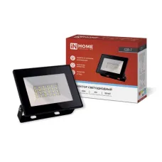 Прожектор светодиодный СДО-7 30 Вт 6500К IP65 черный IN HOME