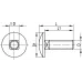 Винт с гладкой головкой и квадратным подголовником М6х16 INOX