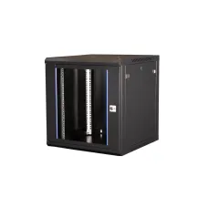 Шкаф 19'' телекоммуникационный настенный, 12U 635х600х600 мм, дверь стекло, черный