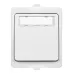 Кнопка звонковая с полем для надписи IP54 6A белая Вуокса