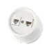 Розетка телефонная RJ11 + компьютерная RJ45 белая Болонь TDM