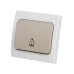 Кнопка звонковая скрытой установки IP54 6A серая Вуокса