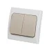 Выключатель 2-кл. скрытой установки IP54 10А серый Вуокса