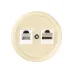 Розетка телефонная RJ11 + компьютерная RJ45 сл. кость Болонь TDM