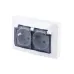Розетка двойная 2П+З с защ. шт. и проз. крышкой 16А 250В IP44 (основание пластик) белая Таймыр TDM