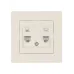 Розетка телефонная RJ11 + компьютерная RJ45 сл. кость Сенеж