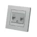 Розетка телефонная RJ11 + компьютерная RJ45 серебр. металлик Сенеж