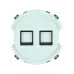 Розетка телефонная RJ11 + компьютерная RJ45 фисташковая  Байкал TDM