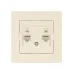 Розетка компьютерная двойная RJ45 сл. кость Сенеж