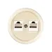 Розетка двойная компьютерная RJ45 сл. кость Болонь TDM