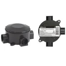 Распаячная коробка ОП D80х35мм IP42 3-х рожковая черная инд. штрихкод TDM