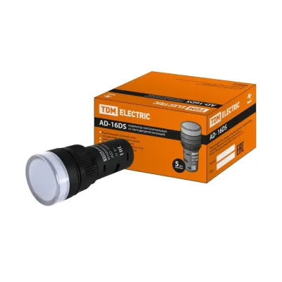 Лампа AD-16DS(LED)матрица d16мм белый 24В AC/DC TDM