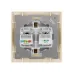 Розетка телефонная RJ11 + компьютерная RJ45 сл. кость Лама