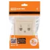 Розетка телефонная RJ11 + компьютерная RJ45 сл. кость Лама