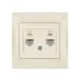 Розетка компьютерная двойная RJ45 сл. кость  Лама