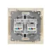 Розетка компьютерная двойная RJ45 сл. кость  Лама