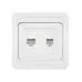 Розетка компьютерная RJ-45 + TФ (RJ-11) белая ''Валдай'' TDM