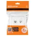 Розетка компьютерная RJ-45 + TФ (RJ-11) белая ''Валдай'' TDM