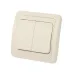 Выключатель 2-кл. 10А сл. кость  Валдай  TDM
