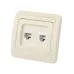 Розетка компьютерная RJ-45 + TФ (RJ-11) сл. кость  Валдай  TDM