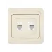 Розетка компьютерная RJ-45 + TФ (RJ-11) сл. кость  Валдай  TDM