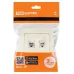 Розетка компьютерная RJ-45 + TФ (RJ-11) сл. кость  Валдай  TDM