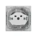 1-206-04 Intro Розетка 2P+E Schuko со шторками, 16А-250В, IP20, СУ, Plano, шампань (10/200/2000)