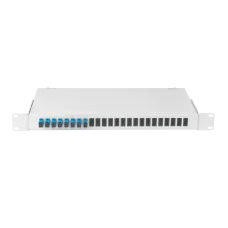 Оптический кросс 19'' Essential Line, 1U, укомплектованный на 4 порта SC/UPC (4 одинарных SC/UPC адаптера), SM 9/125 OS2, стальной, серый, в комплекте: адаптеры, мон
