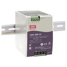 Блок питания AC-DC, 480Вт, ККМ, 3-х фазный, вход 340-550В AC, 47-63,480-780В DC, выход 48В,10A, рег. вых 48-55В, в кожухе на DIN-рейку