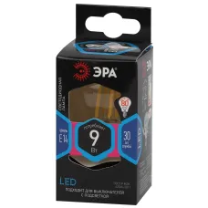 Лампочка светодиодная ЭРА F-LED P45-9W-840-E14 E14 / Е14 9Вт филамент шар нейтральный белый свет
