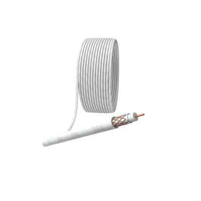 ЭРА Кабель коаксиальный RG-6U, 75 Ом, Cu/(оплётка Cu 64%), PVC, цвет белый, бухта 100 м (4/96)
