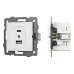 Механизм USB розетки SCT-MUAC-PL-WH-V 5V, 3A, QC4