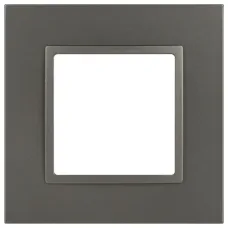 Рамка для розеток и выключателей ЭРА Elegance 14-5011-16 Classic, на 1 пост, титан