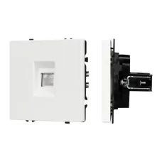 Механизм компьютерной розетки SCT-NOBE-MPC1-SFPL-WH, RJ-45, CAT6, Белый