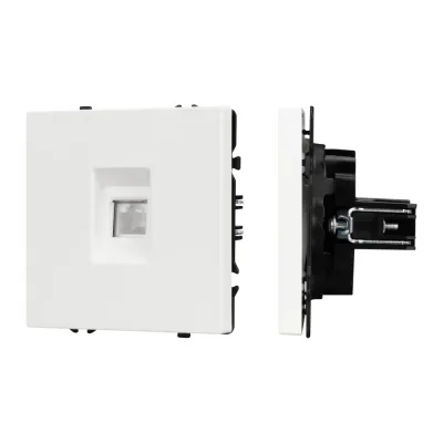 Механизм компьютерной розетки SCT-NOBE-MPC1-SFPL-WH, RJ-45, CAT6, Белый