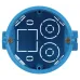 Коробка установочная ЭРА KUTS-68-45-blue синяя 68х45мм для твердых стен саморезы стыковочные узлы IP20