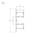Профиль WALL-2575-DUAL-2000 ANOD чёрный