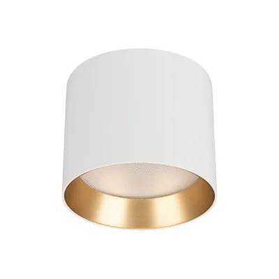 Светильник светодиодный SP-BISCOTTO-R90-8W Warm3300-MIX (WH-GD, 80 deg, 230V) (ARL, IP54 металл, 5 лет)