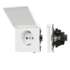 Механизм розетки влагозащищённый SCT-TENDO-MCP-PL-WH 230V, 16A, Белый, 1 пост
