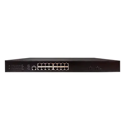 Коммутатор управляемый 16x1Гбит/с (RJ45 с PoE+), 2x1Гбит/с (SFP) 300Вт