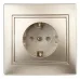 1-206-04 Intro Розетка 2P+E Schuko со шторками, 16А-250В, IP20, СУ, Plano, шампань (10/200/2000) 1-206-04 Intro Розетка 2P+E Schuko со шторками, 16А-250В, IP20, СУ, Plano, шампань (10/200/2000)