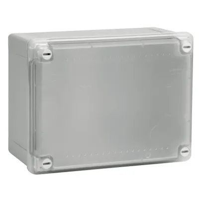 Коробка ответвит. с гладкими стенками, прозрачная, IP56, 240х190х90мм