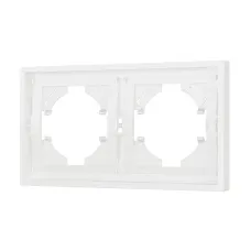 Рамка пластиковая FRM-TENDO-SFPL-2-WH, Белый, 2 поста