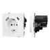 Механизм розетки с USB зарядкой SCT-TENDO-MUAC-PL-WH 230V, 16A, Белый, 1 пост