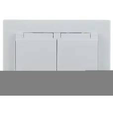 Розетка Intro Plano 1-210-01 с заземлением двойная 2х2P+E Schuko с крышкой шторками, 16А-250В, СУ, IP44, белый